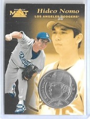 RARE 1997 PINNACLE MINT ~ HIDEO NOMO SILVER/NICKEL COIN & DIE CUT CARD #12