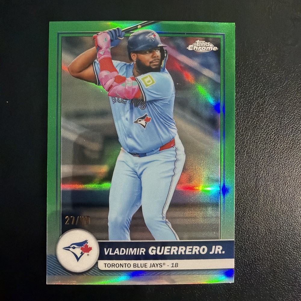 Vladimir Guerrero Jr Blue Jays 2026 Topps Flagship Green Chrome Refractor 27/99