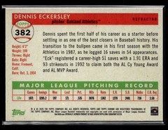 2025 Topps Chrome Platinum #382 Dennis Eckersley Refractors card
