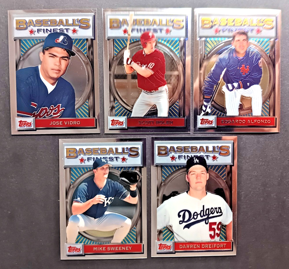 2001 Topps Finest 1993 Finest Origins 5 Card Lot See List in Description
