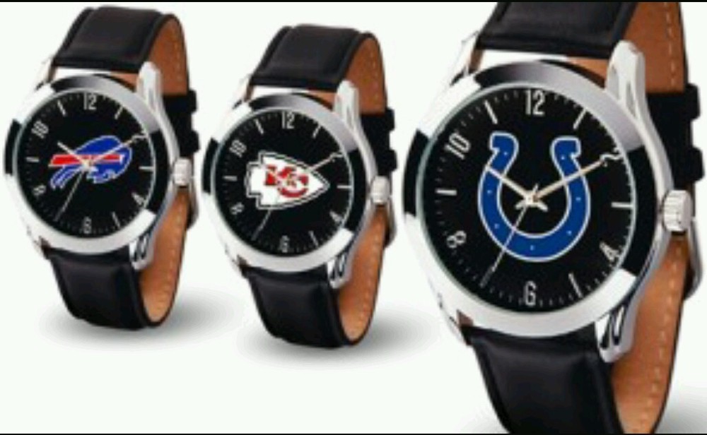 NFL BRONCOS,JETS,LIONS,CARDINALS,COLTS,JAGUARS,BUCCS Mens Sparo Classic Watches