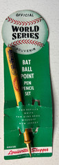 1955 World Series Yankees Brooklyn Dodgers Baseball Bat Pencil on Card No Pen
