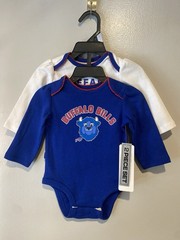 Buffalo Bills Baby One Piece Bodysuit 2 Pack NFL Newborn 3-6m White Blue Red NWT