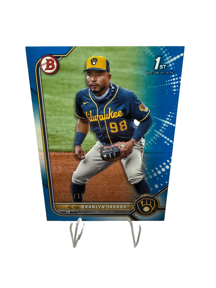 Branlyn Jaraba 2022 Bowman 1st Paper Blue /150 #BD-15 Brewers