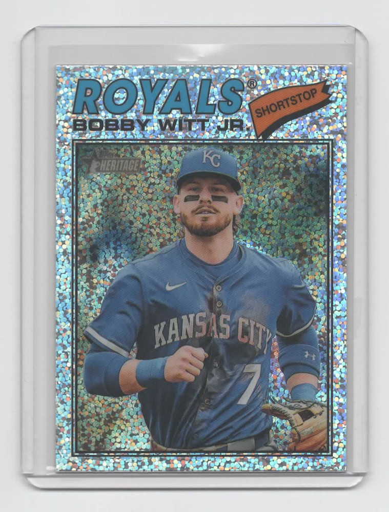 Bobby Witt Jr 2026 Topps Heritage Chrome Silver Sparkle Refractor #160 w/sleeve