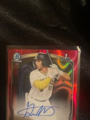 GUSTAVO MELENDEZ 2025 BOWMAN CHROME RED LAVA REFRACTOR 1ST AUTO /5