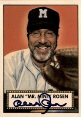 1952 Topps Style Alan Rosen Mr. Mint Autographed Baseball Card 2000 DECEASED