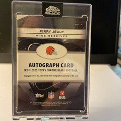JERRY JEUDY 2025 TOPPS CHROME BLACK BLUE REFRACTOR AUTO /150 BROWNS