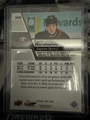 25-26 CHL Stars High Gloss Egor Barbanov /10 Saginaw Spirit/Calgary Flames