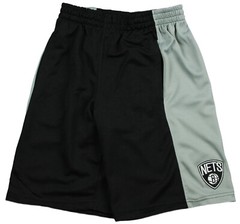 Zipway NBA Basketball Youth Brooklyn Nets Malone Shorts, Black & Grey