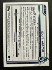 Edwin Arroyo 1st Bowman 2021 Bowman Draft 1st Edition – #BD-74 Blue Foil /150 RC