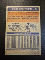 Topps 1972-73 Topps Oscar Robertson Milwaukee Bucks #25 Basketball Card
