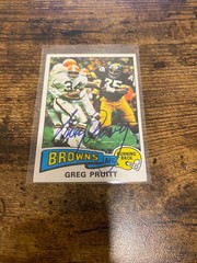1975 TOPPS GREG PRUITT AUTOGRAPH SIGNED AUTO #49 CLEVELAND BROWNS