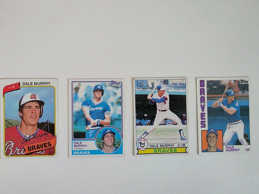 Card Lot Set 1980 Topps Dale Murphy Braves # 274 1983 #760 1979 #39 1984 #150