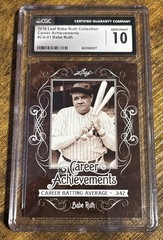 2016 LEAF BABE RUTH COLLECTION #CA-01 BABE RUTH HOF Low POP CGC 10