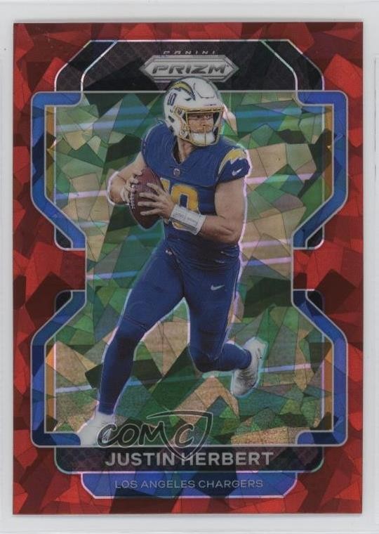 2021 Panini Prizm Red Ice Prizm Justin Herbert #169 1ht8