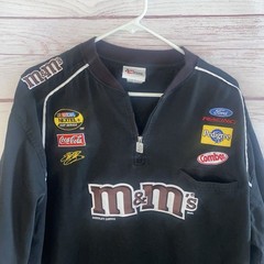 NASCAR VTG Elliot Sadler Pit Shirt #38 Sz XL Chase Authentics Crew 1/4 Zip B47