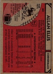 Football 1980 Topps #63 Allan Ellis Chicago Bears