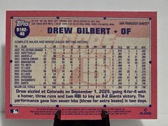 2026 Topps Series 2 35th Anniversary 1991 Drew Gilbert #91B2-40 Rookie RC Giants