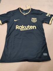 FC Barcelona 2020/2021 Football Shirt Away Black Soccer Jersey – Messi #10 – S