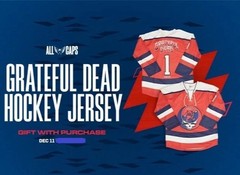 Adult Small Grateful Dead Washington Capitals replica Hockey Jersey NHL hockey