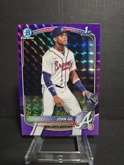 2025 Bowman Chrome – Prospects John Gil #BCP-172 Purple Geometric 229/250 1st Bo