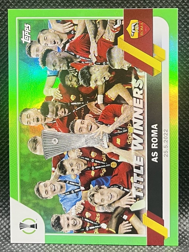 2022-23 Topps UEFA ECL Champions- AS Roma #45 Neon Green /199