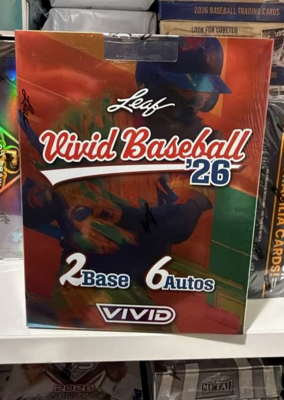 2026 Leaf Vivid Baseball Factory Sealed Hobby Box | 6 AUTOS | 8ct