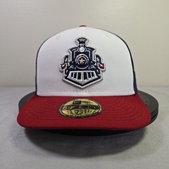 Round Rock Express AC 59FIFTY Fitted Hat White Red Navy 7 3/8 New Era NWT
