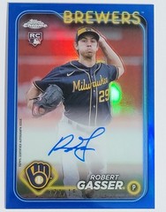 2024 Topps Chrome Update Blue Refractor /150 Robert Gasser #RA-RG Rookie Auto RC