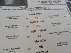 Vintage 80s Bruiser Brody Kerry Von Erich Percy Pringle Wrestling 1986 Program