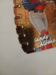 SANDY ALOMAR JR 1998 STADIUM CLUB TRIUMVIRATE ILLUMINATOR DIE CUT #T10B RARE!!