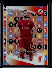 2025-26 Topps Chrome UCC Mohamed Salah Big Apple Rose Gold 1/1 Liverpool