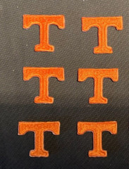 Tennessee patch tennessee t volunteers vols t patch iron on 1&Prime; tall 6 pc. lot