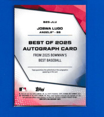2025 Bowman’s Best Joswa Lugo Blue Refractor Auto /150 Angels