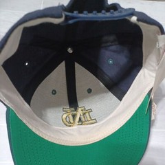 Vintage Navy Black/Green Bill Notre Dame New Snapback Hat University Square.