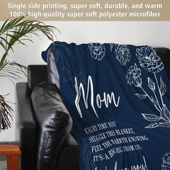 Blanket Gifts for Mom, Mom Birthday Gifts, Warm 50 x 60 inch, Blue