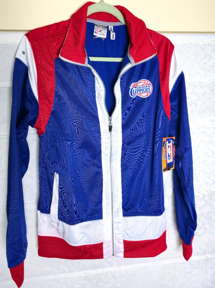 Vintage Y2K Style LA Clippers Zipway Track Jacket NBA Licensed NWT Size S Zip