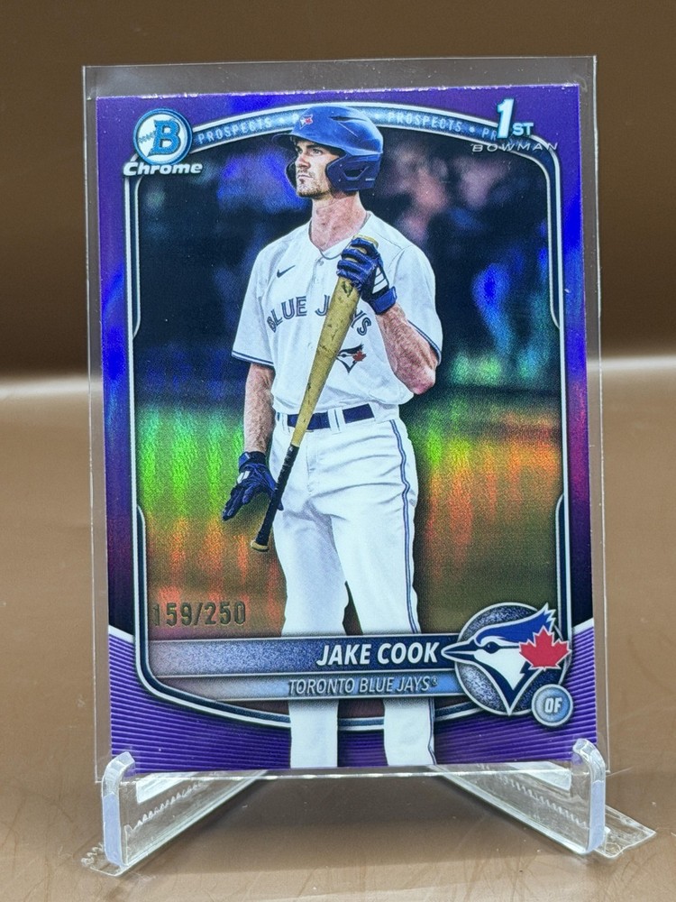 2025 Bowman Draft #CPA-JC Jake Cook Chrome Prospect Autographs Purple #/250