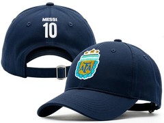 Argentina AFA Messi #10 Baseball Cap – Adjustable Strap, Embroidered Crest, Unis