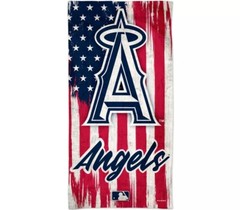 Wincraft MLB Los Angeles Angels 60 » x 30 » Patriotic Rustic Flag Beach Towel
