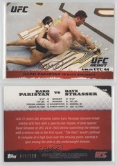 2009 Topps UFC Round 1 Silver /288 Karo Parisyan vs Dave Strasser Rookie RC 1oi2