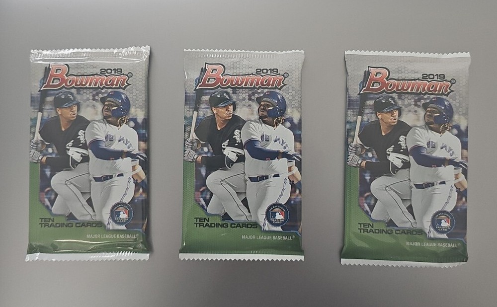 2019 Bowman Baseball Factory Sealed 3 Pack Lot Wander Franco Julio Rodriguez RC