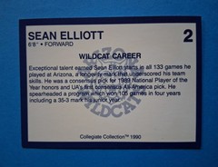 1990 Collegiate Collection University of Arizona – Sean Elliott RC #2 Spurs