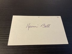 Kevin Bell signed autographed 3×5 index card Debut 1976