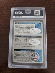1980 Topps Larry Bird Magic Johnson Rookie Autograph Julius Erving Auto PSA Auth