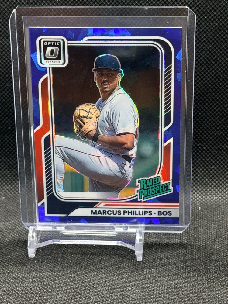 Marcus Phillips 2026 Donruss – Optic Rated Prospect Blue Cracked Ice #13/15 #186