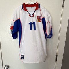 Czech Republic Pavel Nedvěd #11 Jersey UEFA Euro 2004 White/Blue/Red M