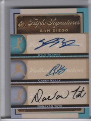 2012 SP SIG. EDITION #SD12 PADRES TRIPLE-AUTOGRAPH BLANKS & KELLY & TATE 3158