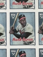 Hank Aaron Atlanta Braves HOF Stamps
